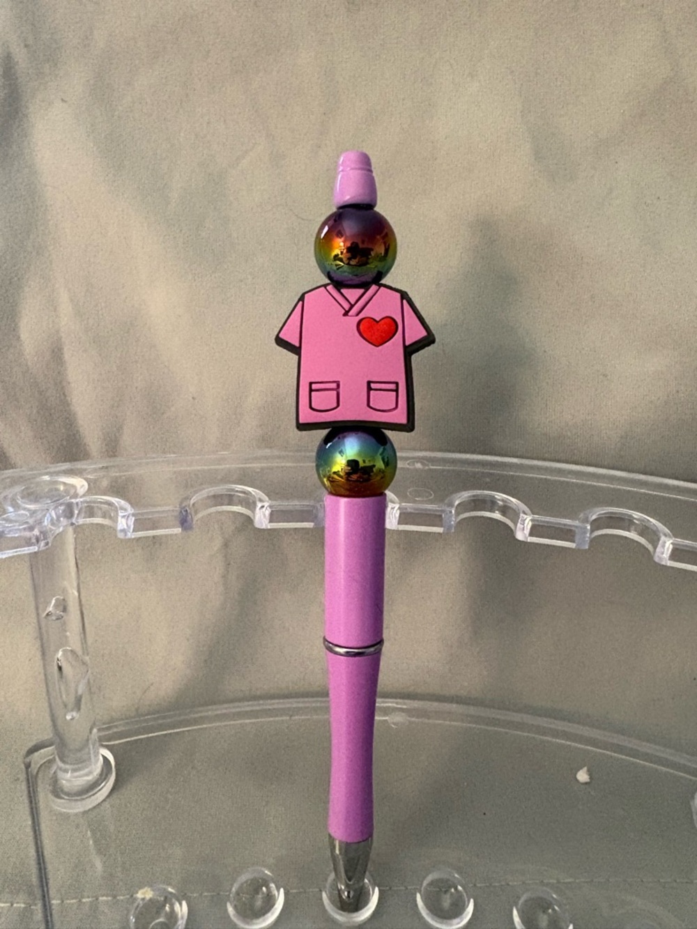 Pink Nurse Scrub Pen Topper Pen